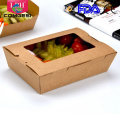 Eco-friendly disposable custom packaging box paper easy to go for salad chicken pizza snacks